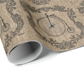 Papier Cadeau Burlap vintage (Coin rond)