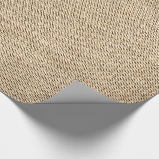 Papier Cadeau Burlap Vintage rustique (Coin)
