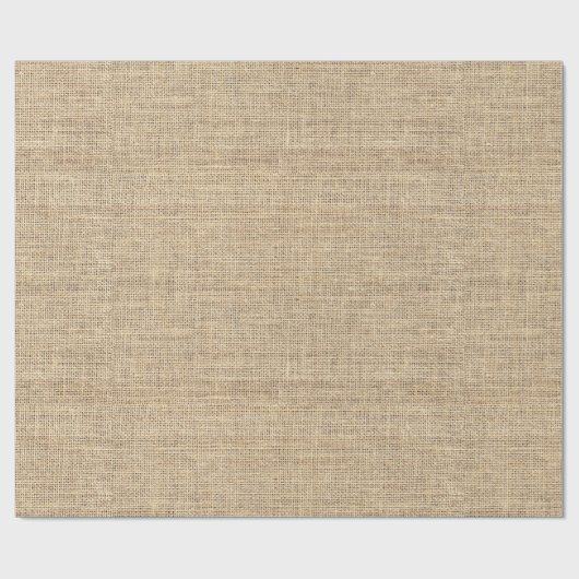 Papier Cadeau Burlap Vintage rustique (Plat)