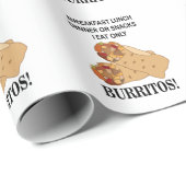 Papier Cadeau Burritos Je Ne Mange Que Burrito (Coin rond)