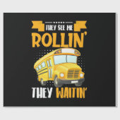 Papier Cadeau Bus Driver See Me Rollin (Plat)