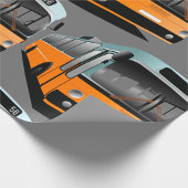 Papier Cadeau Bus orange