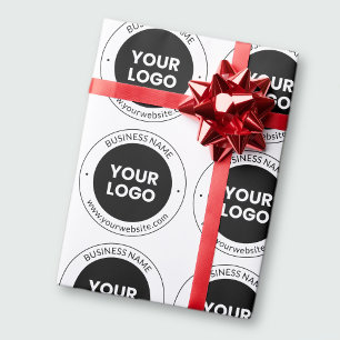 Papier Cadeau Business Name & Website ou Slogan, Merci Etc.