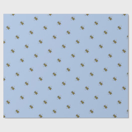 Papier Cadeau Busy Bee Mignonne Petite Reine Abeille (Plat)