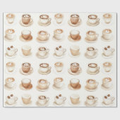 Papier Cadeau But First, Coffee Cups (Plat)