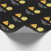 Papier Cadeau Buts de chips amusant Puce de chips foncé BG (Coin)