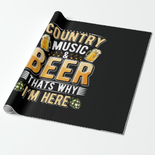 Papier Cadeau Buveur de bière Musique country Boire de la bière