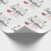 Papier Cadeau Buvez du cacao chaud et regardez Noël (Coin)