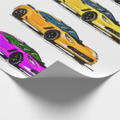 Papier Cadeau C7 Papier d'enveloppement de corvette (Coin)