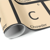 Papier Cadeau C - Chowder Chemistry Periodic Table Symbol (Coin rond)