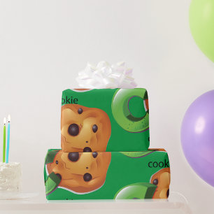 Papier Cadeau C est pour Cookie Lettre de l'alphabet Chip au Cho