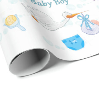 Papier Cadeau C’est un garçon - Baby shower personnalisé