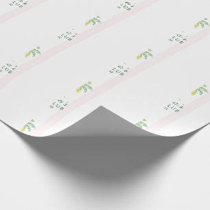 Papier Cadeau Cabana Rose Rayures Palm Bach Club Enterrement de