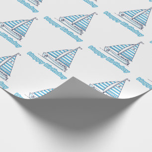 Papier Cadeau Cabana Voile Joyeux Anniversaire