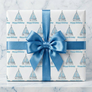 Papier Cadeau Cabana Voile Joyeux Anniversaire