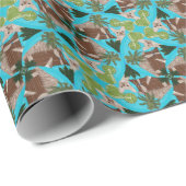 Papier Cadeau Cabanes Et Cocktails Au Chihuahuas Ventilateurs Ar (Coin rond)