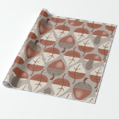 Papier Cadeau Cabincore Autumnal Stripes (Déroulé)