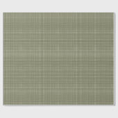 Papier Cadeau Cabincore Gingham Noël Vert Wobbly (Plat)