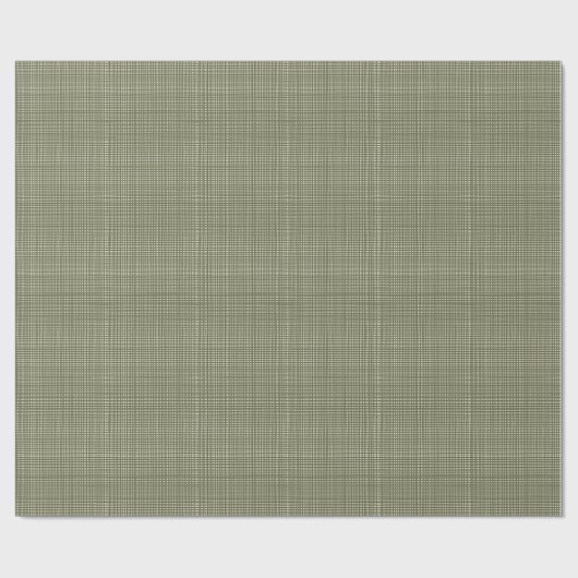 Papier Cadeau Cabincore Gingham Noël Vert Wobbly (Plat)