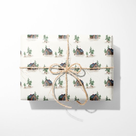 Papier Cadeau Cabine Confortable En Bois