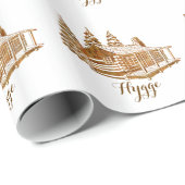 Papier Cadeau Cabine de journal confortable - Hygge ou votre pro (Coin rond)