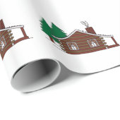 Papier Cadeau Cabine de rondin (Coin rond)
