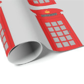 Papier Cadeau Cabine téléphonique britannique (Coin rond)