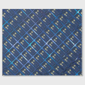 Papier Cadeau Cabine téléphonique publique de police bleue - (Plat)