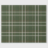 Papier Cadeau Cabine traditionnel Plaid Cosy Gold Vert Noël (Plat)
