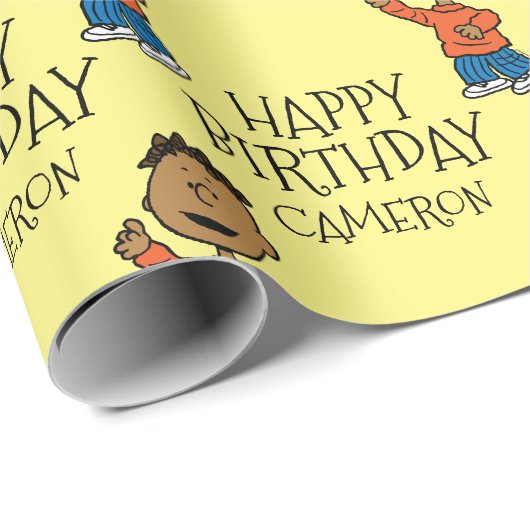 Papier Cadeau cacahuètes | Franklin (Coin rond)