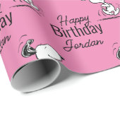 Papier Cadeau cacahuètes | Snoopy Happy Dance (Coin rond)