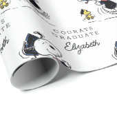 Papier Cadeau cacahuètes | Snoopy & Woodstock Congrats Grad (Coin rond)
