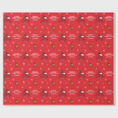 Papier Cadeau cacahuètes | Veste Snoopy Red Puffer (Plat)