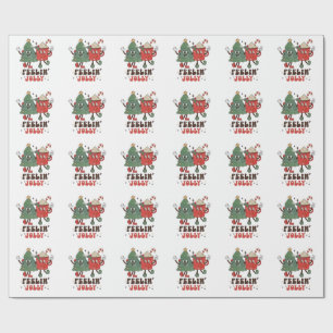 Papier Cadeau Cacao Chaud de Noël Groovy Sentiment Joyeux