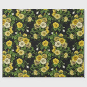 Papier Cadeau Caché en rose, jaune et vert (Plat)