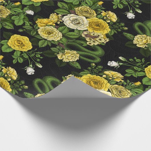 Papier Cadeau Caché en rose, jaune et vert (Coin)