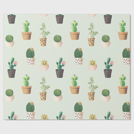 Papier Cadeau Cactus (Plat)