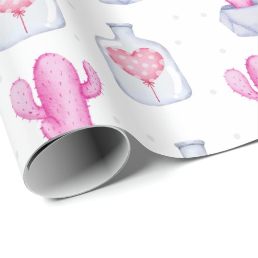 Papier Cadeau Cactus (Coin rond)
