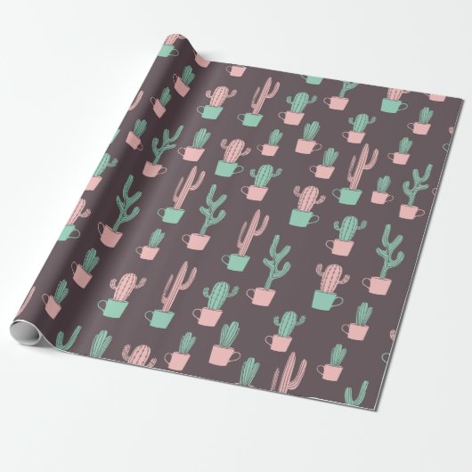 Papier Cadeau Cactus (Déroulé)