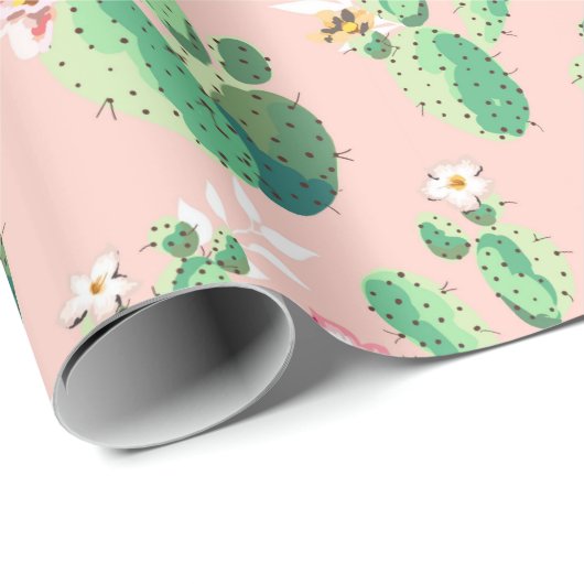 Papier Cadeau Cactus (Coin rond)