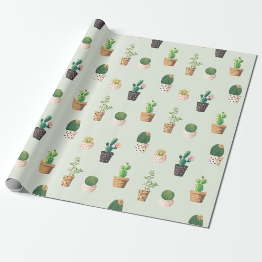 Papier Cadeau Cactus (Déroulé)