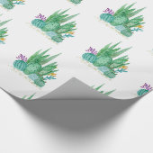 Papier Cadeau Cactus, aquarelle (Coin)