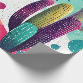 Papier Cadeau Cactus aux couleurs vives (Coin)