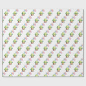 Papier Cadeau Cactus avec bouquet de ballon d'anniversaire (Plat)