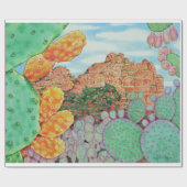 Papier Cadeau Cactus de désert (Plat)