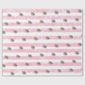 Papier Cadeau cactus dessinés à la main avec rayures arrière - p (Plat)