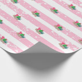 Papier Cadeau cactus dessinés à la main avec rayures arrière - p (Coin)