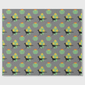 Papier Cadeau Cactus Et Roulements (Plat)