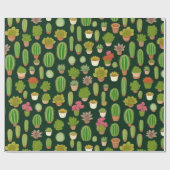 Papier Cadeau Cactus et Succulent Wonderland (Plat)