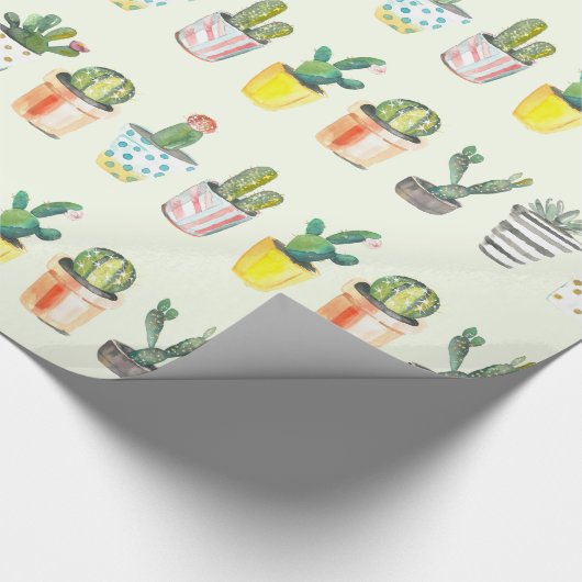 Papier Cadeau Cactus mis en pot (Coin)